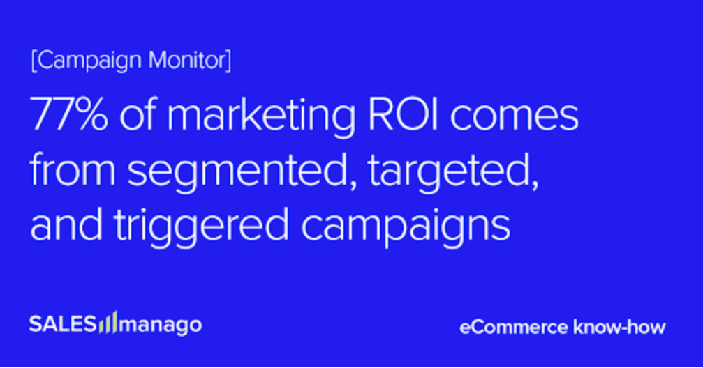 77% of marketing ROI comes from segmented, targeted, and triggered campaigns