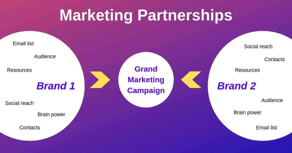 Visual representation of co-marketing in action