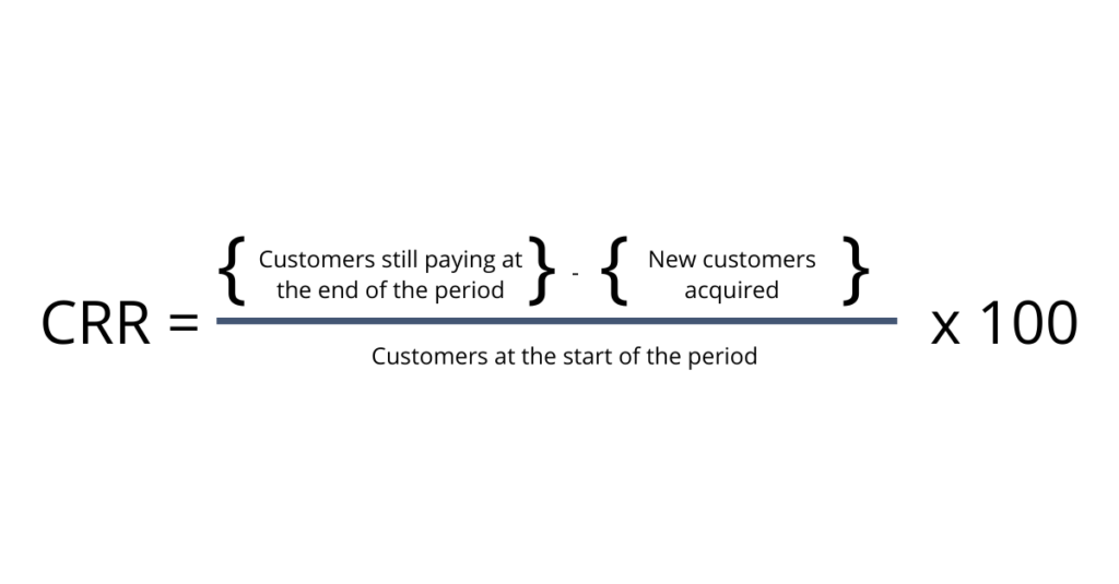 Customer retention rate formula