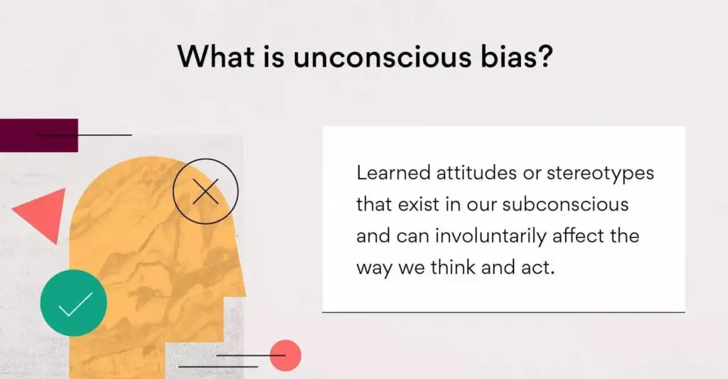 The definition of unconscious bias: learned attitudes or stereotypes that exist in our subconscious and can involuntarily affect the way we think and act